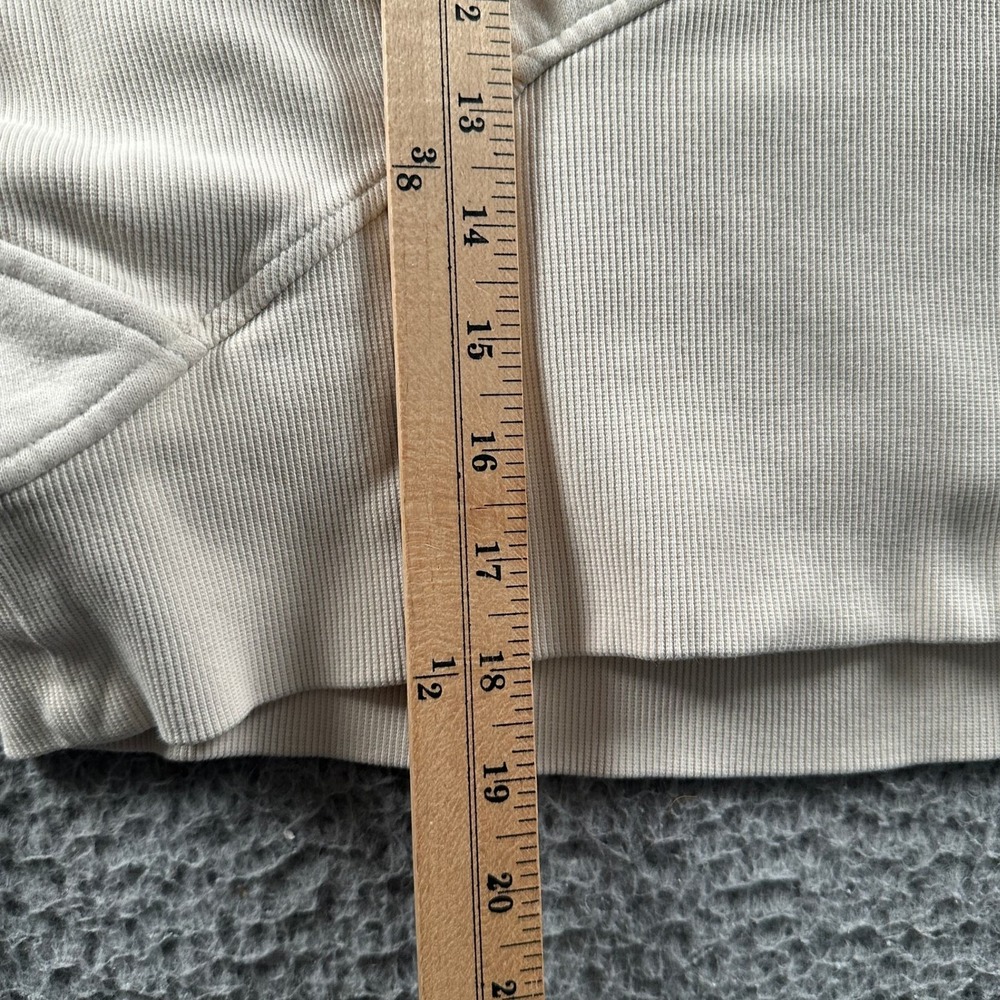 Lululemon Scuba Hoodie Womens XS/S Half Zip Pullover Cropped Fleece Cream Beige - Picture 7 of 8